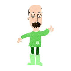 cartoon annoyed old man