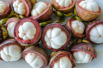 Fresh Mangosteen Fruit- Mangosteen, asian tropical fresh fruit