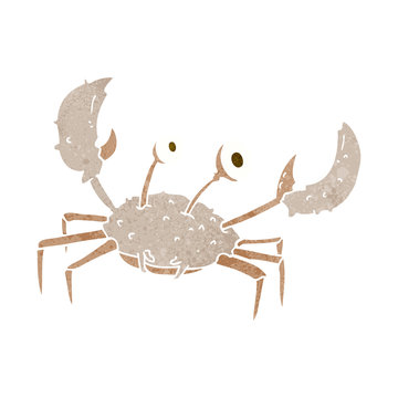 cartoon crab with big claws clip art preview