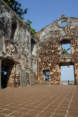 A Famosa Fort Ruins on St Paul Hill - A Famosa fort in Malacca, Malaysia..