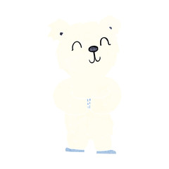 cartoon happy little polar bear