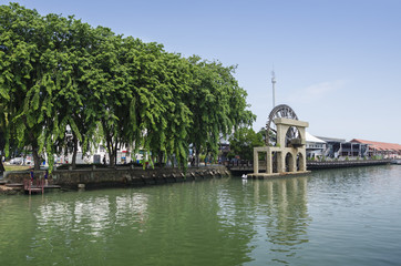 Fototapeta na wymiar Melaka River, Malaysia - The historical city centre of Melaka has been listed as a UNESCO World Heritage Site since 7 July 2008.