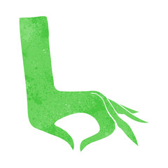 cartoon green hand symbol