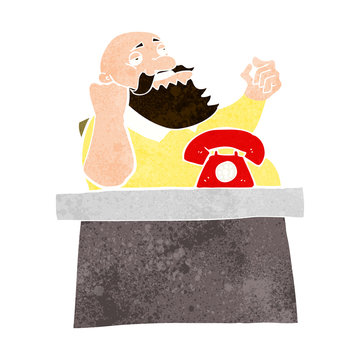 recommend clip art: cartoon arrogant boss man