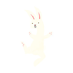 funny cartoon white rabbit