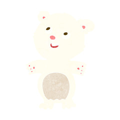 Obraz na płótnie Canvas cartoon happy little polar bear