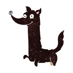cartoon happy dog