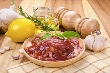 Marinated beef in sesame oil