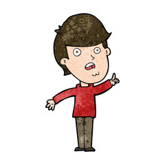 Fototapeta premium cartoon man asking question