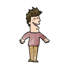 cartoon happy man