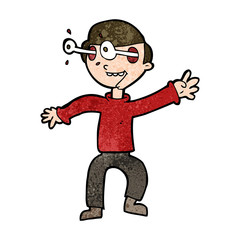 cartoon amazed boy