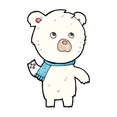cartoon cute polar bear