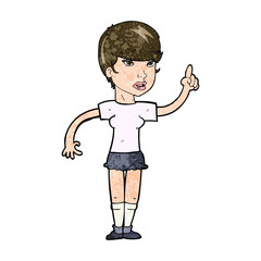 cartoon woman with idea