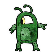 cartoon alien robot