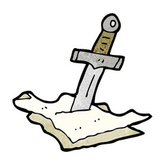 cartoon dagger in maps