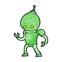 cartoon alien robot
