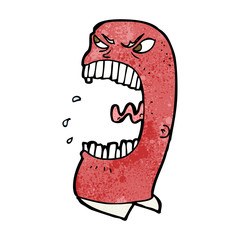 cartoon furious man shouting