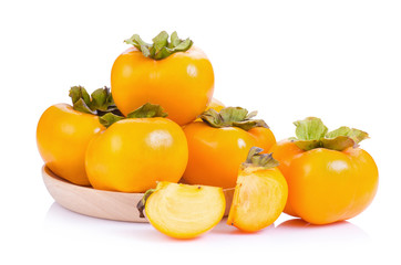 persimmon on white background