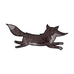 Obraz premium cartoon running wolf