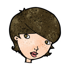 cartoon friendly woman