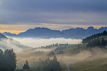 Morgennebel am Sudelfeld