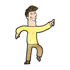 cartoon grinning man