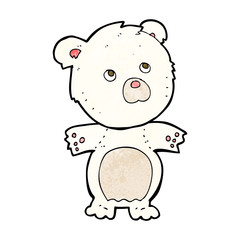 Obraz na płótnie Canvas cartoon funny teddy bear