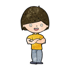 cartoon man with crossed arms
