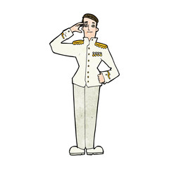 cartoon military man in dress uniform
