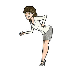 cartoon businesswoman explaining