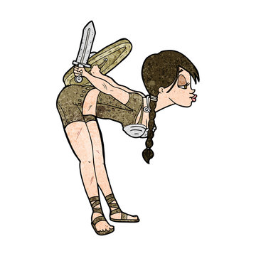 recommend clip art: cartoon viking girl bowing