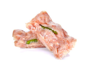 Sour pork : Thai northeastern style food which mixed pork rice g