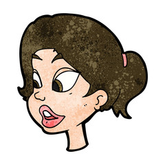 cartoon friendly woman