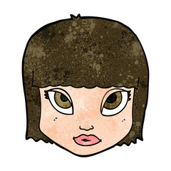 cartoon female face