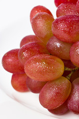 Fresh red grapes.