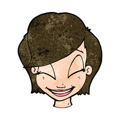 cartoon pretty female face