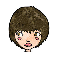 cartoon unhappy girl
