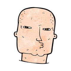 cartoon bald tough guy