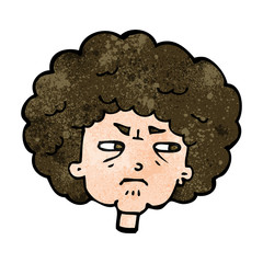 cartoon bitter old woman