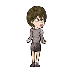cartoon annoyed woman