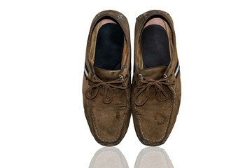 Brown leather shoes