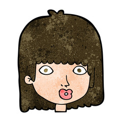 cartoon surprised woman