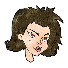 cartoon female face