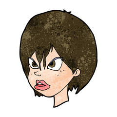 cartoon annoyed woman