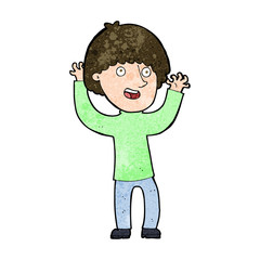 cartoon happy boy laughing