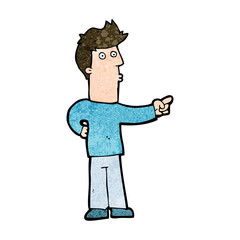 cartoon man pointing