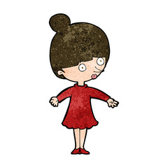 cartoon surprised woman