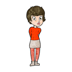 cartoon pretty woman