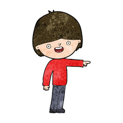 Obraz premium cartoon man pointing