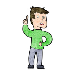 cartoon boy with idea